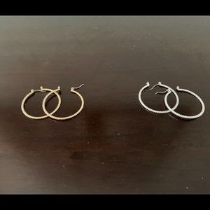 South Moon Under Silver and Gold Hoops